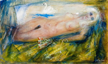 Evald Okas. Naine luigega